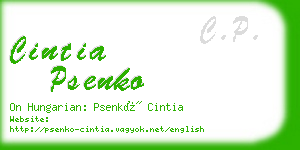 cintia psenko business card